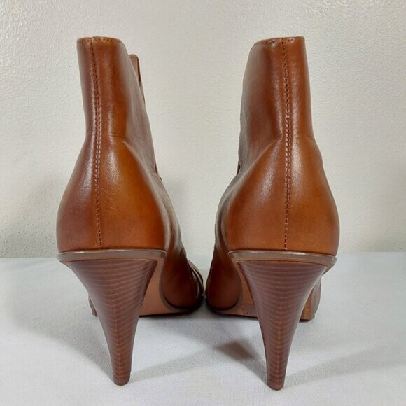 MICHAEL Michael Kors Leather Strappy Front Zip Stiletto Heel Sandal - 8 - Picture 4 of 10